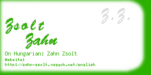 zsolt zahn business card